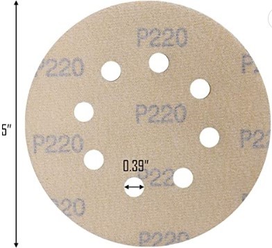 5inch 120 Grit Aluminum Oxide Adhesive PSA Sanding Disc Hook And Loop velcro