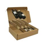Recyclable Wine Bottle Cardboard Shipping Boxes Insert Kraft Paper Mailer