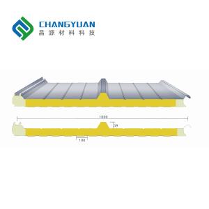 China OEM Polyurethane PU Sandwich Roof Panel With Sound Insulation wholesale
