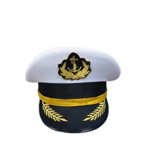China Classic White Wide-brimmed Naval Aviation Pilot Hat wholesale