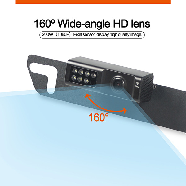 Vehicle 1080P DVR Reverse Camera 5 Inch Color Screen For Driving Recording