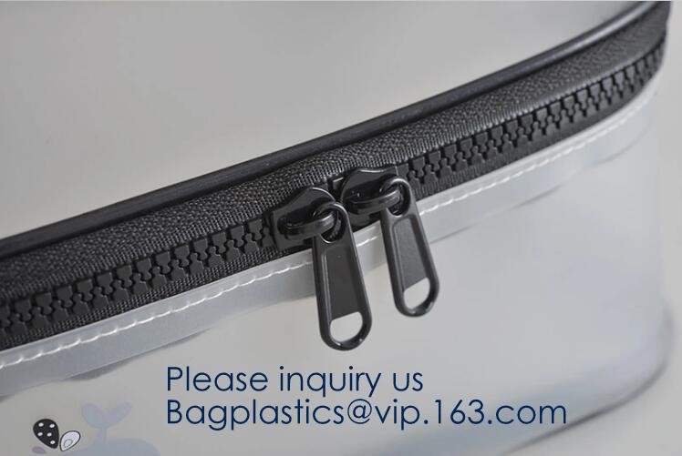 Small Clear PVC Waterproof Bag with Zipper Closure, Mini Portable Transparent Plastic Organizer Pouch for Cosmetic, Make