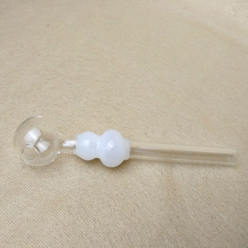 Simple Clear Glass Smoking Pipe 2mm Thick Customized Logo Avaiable
