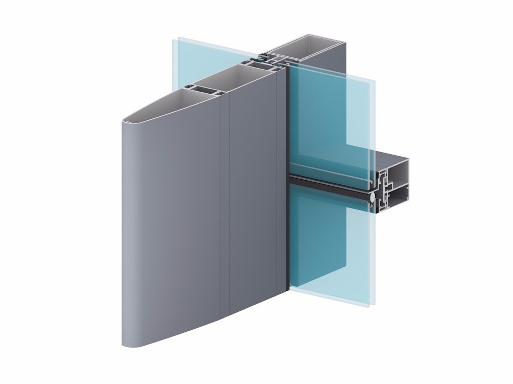Powder Coated Aluminium Curtain Wall Profile CNC Aluminium Profile