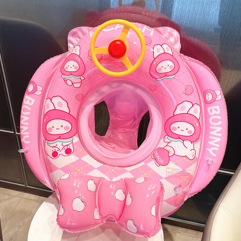 Unisex Inflatable Swim Rings Cute Whale Pattern Beach Party Toys with Floating Design