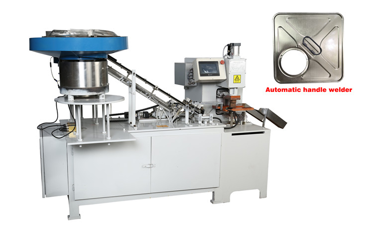 Automatic 4L Lid Top Spot Welding Machine 40CPM Lid clip welding machine