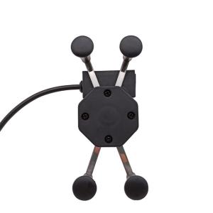 Scooty 12V-24V X Claw Motorcycle Phone Mount With 2A Usb Charger