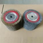 Wood Polishing Industrial Roller Brushes / Steel Wire Brush Wheel Roller