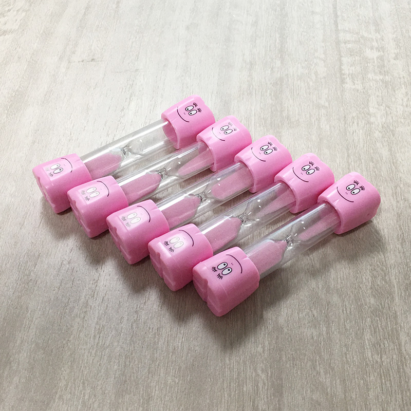 Plastic Three Minute Sand Timer Hourglass Toothbrush Timer Traditional Design