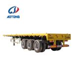 Fully Welded Chassis 3 Axles 45ft 40tons Flatbed Trailers for Flexible Cargo