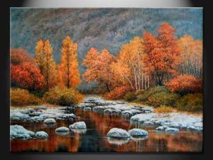 China GDFT179 Amazing Landscape Apartment / Indoor Paint Handmade Oil Painting wholesale