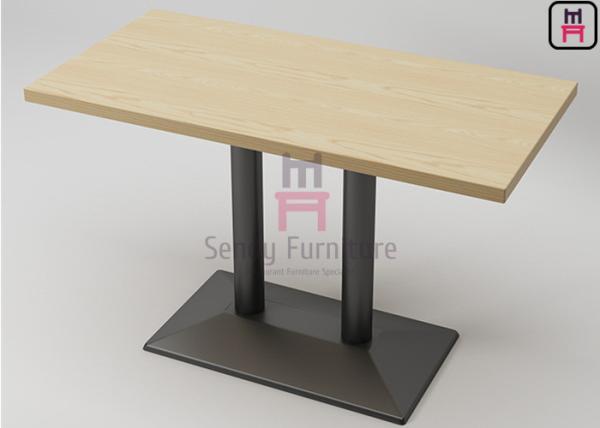 4 person / 6 person Plywood / Laminate Waterproof Dining Table For Restaurant