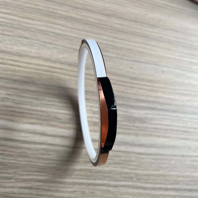 0.05-0.18MM Thick Black Backed Copper Foil Tape For Stained Glass Welding