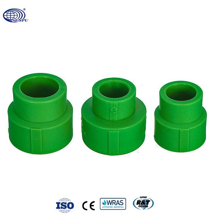 Senpu Custom PPR Pipes Fittings Green Poly PPR Reducing Socket 3 Inch