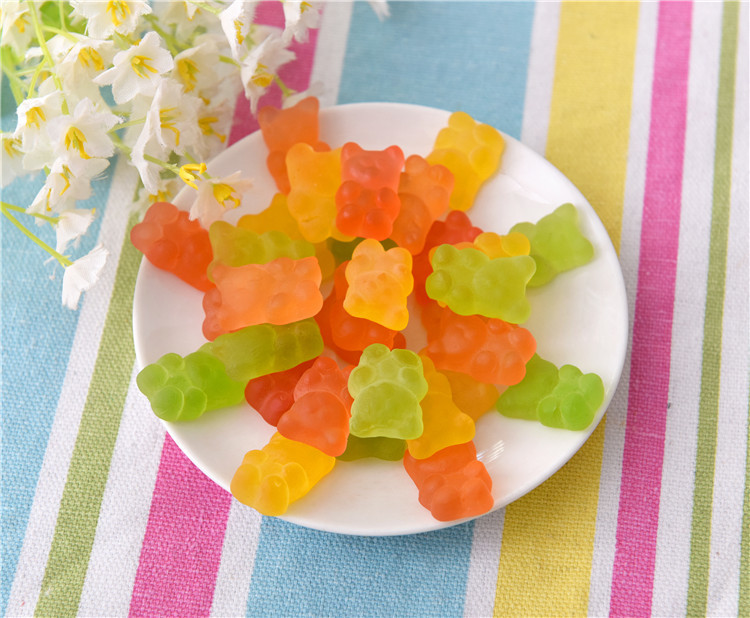 Oil Coating Bulk Multivitamin and Minerals Gummy Bears Candy With Fruits Flavor Multi Color