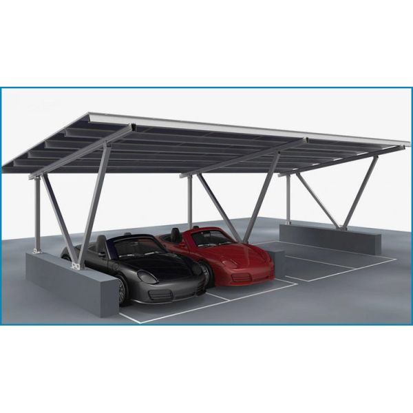 Pv System Structure Aluminum Portable Garage Solar BIPV Panel Roof Carport Posts