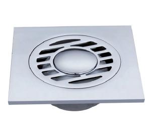 China Chrome Plated Finishing Bathroom Hardware Sets Brass Floor Drain wholesale