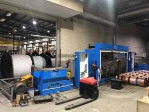 China Anticorrosive 9 Blocks Aluminium Wire Drawing Machine , 240KVA Wire Annealing Machine wholesale