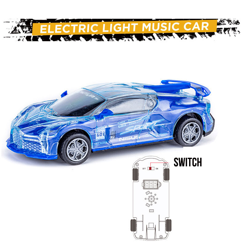 Friction Toy Car with Inertial Rebound Electric Function and Luminous Alloy Material