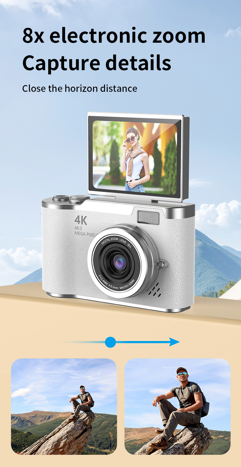 CCD Camera Upgrade Digital Video Camera 50MP Full HD 1080P Compact Camera For Students