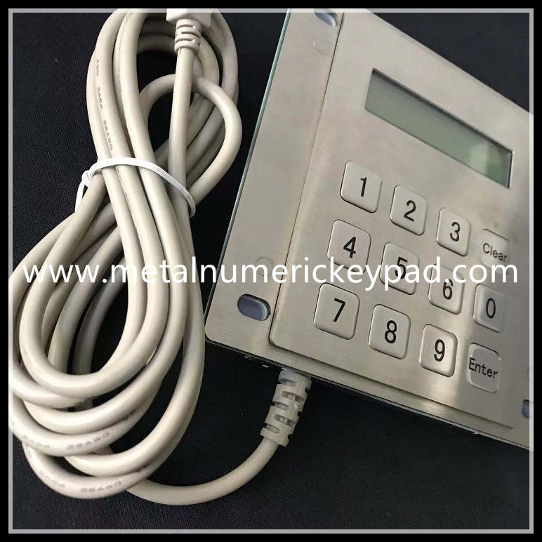 12 Key Metal Numeric Keypad Stainless Steel 304 With Led Display