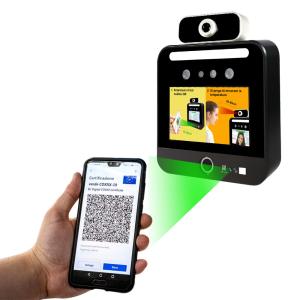 China Italy Verifica C19 Face Recognition Temperature Scanner Kiosk Standalone wholesale