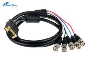 China Video Surveillance VGA D SUB Cable 15pin VGA RGBHV 5xBNC Male Medical Equipment wholesale