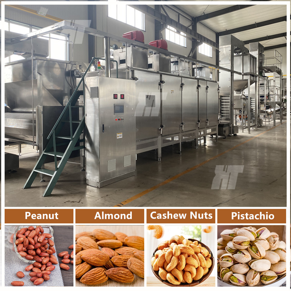 Intelligent Groundnut Roasting Machine Continuous Soybean Roasting Machine 1000kg/H