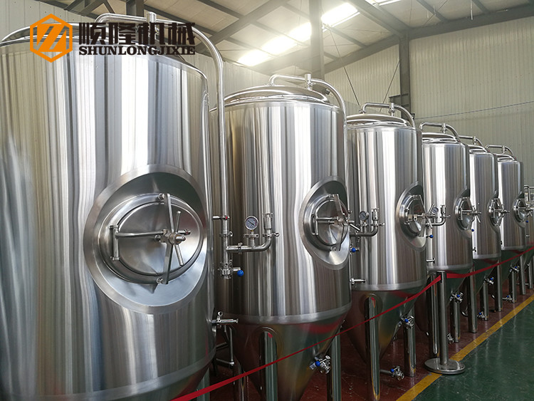 600 L Bright Polished Beer Fermentation Tanks , Large Conical Fermenter