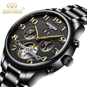 China Automatic mechanical KINYUED watch fashion stainless steel mens waterproof automatic mechanical watch wholesale