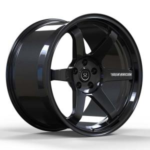 China Monoblock Gloss Black 1-Piece Forged Wheels For GTR Staggered 20inch Alloy Car Rims wholesale
