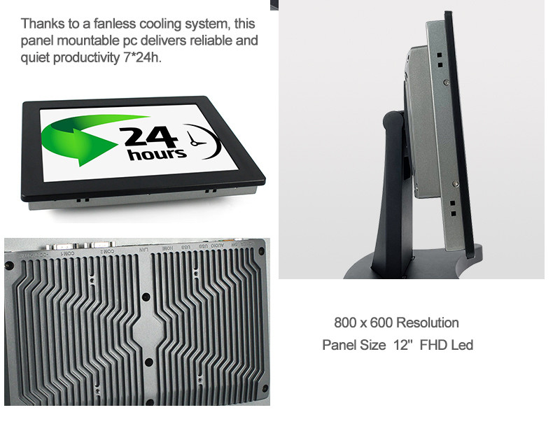 Resistive Touch Panel Rugged Embedded Computer J1900 Quad Core