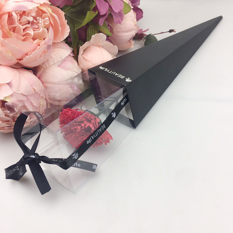 Recyclable Custom Thanksgiving Day Shape Flower Gift Box With Transparent Window