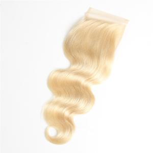 China Blonde #613 Color Body Wave Lace Closure Baby Hair Brazilian Real Human Hair wholesale