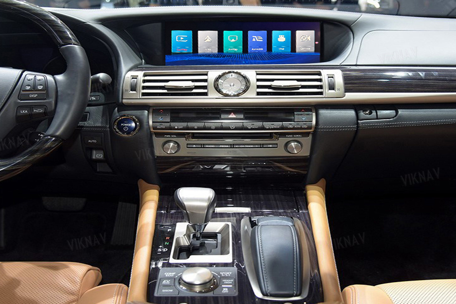 Viknav Fit For Original Car 12.3 Inch Screen Linux System For Lexus LS 2016 2017 Wireless Apple CarPlay Android Auto