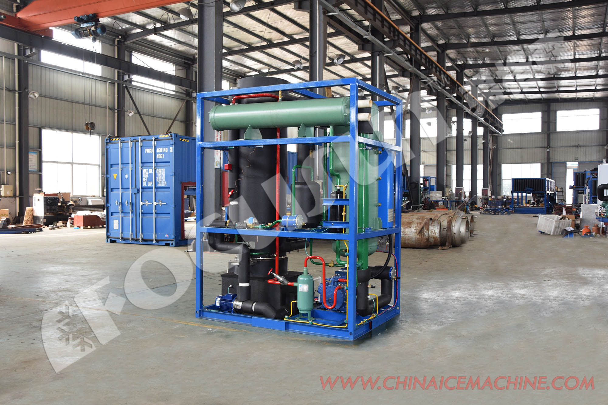 Customized Size 5 Ton Water-Cooled Condenser Tube Ice Maker for Industrial Ice Needs