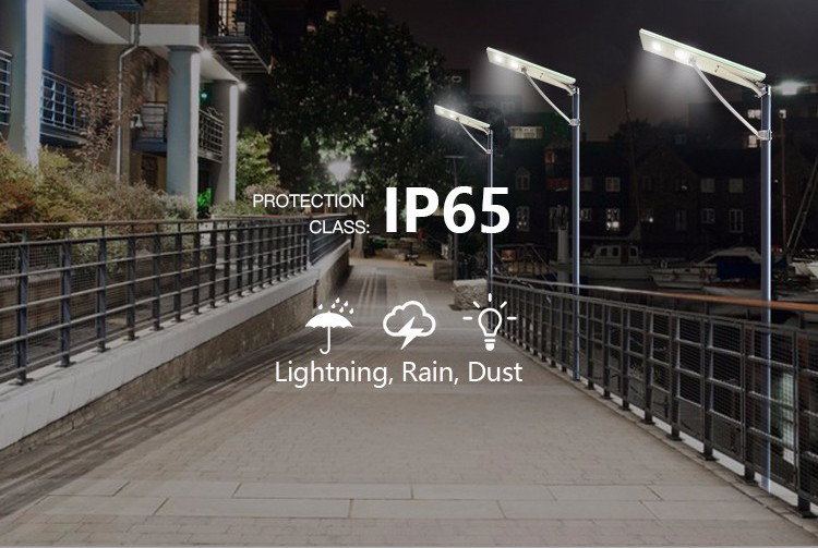 China outdoor waterproof ip65 30W Aluminum Alloy integrated all in one led solar street light