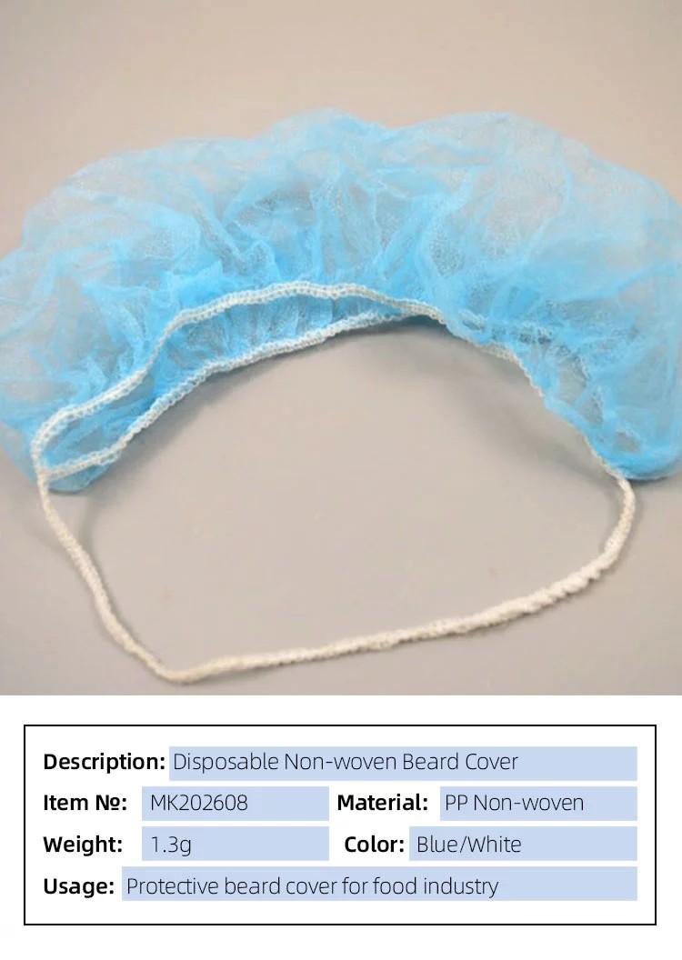 Double Elastic 40GSM Disposable Beard Nets