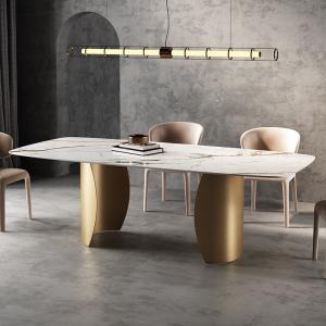 China Luxury Marble Square Dining Table, Used For Wedding Invitations wholesale