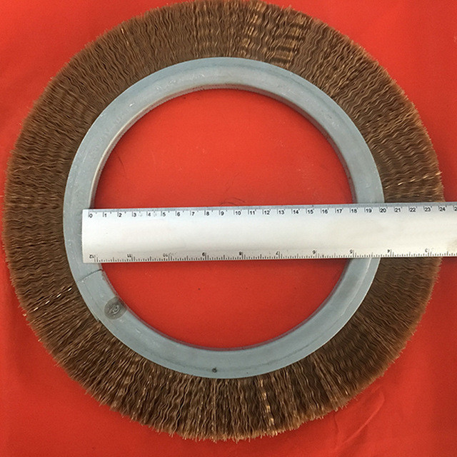 180mm Pickling Crimped Wire Wheel Brush PA Filament Flame Retardant