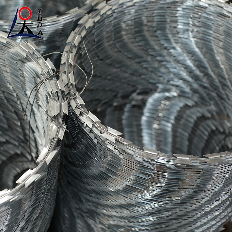 Anti Climbing Fence Protective Wire Hot Dipped Galvanized Razor Barbed Wire