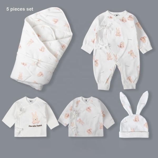 100 Cotton Romper Full Month New Born Baby Clothing Gift Set Organic Newborn Boy