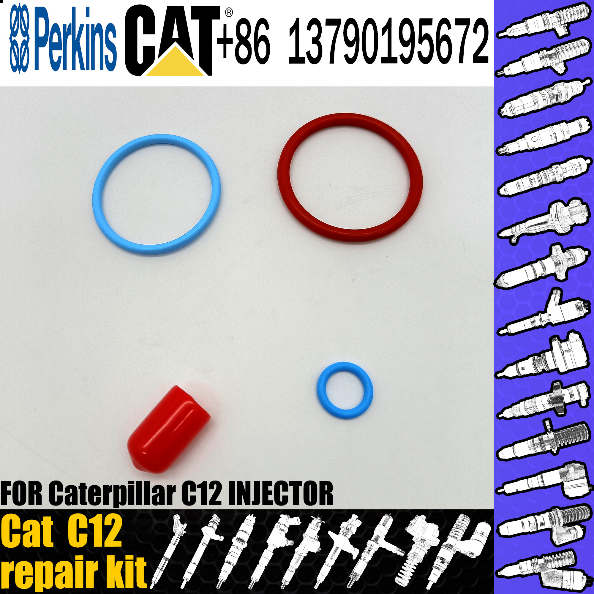 C13 Engine Fuel Injector Repair Kit ISO With CAT Excavator