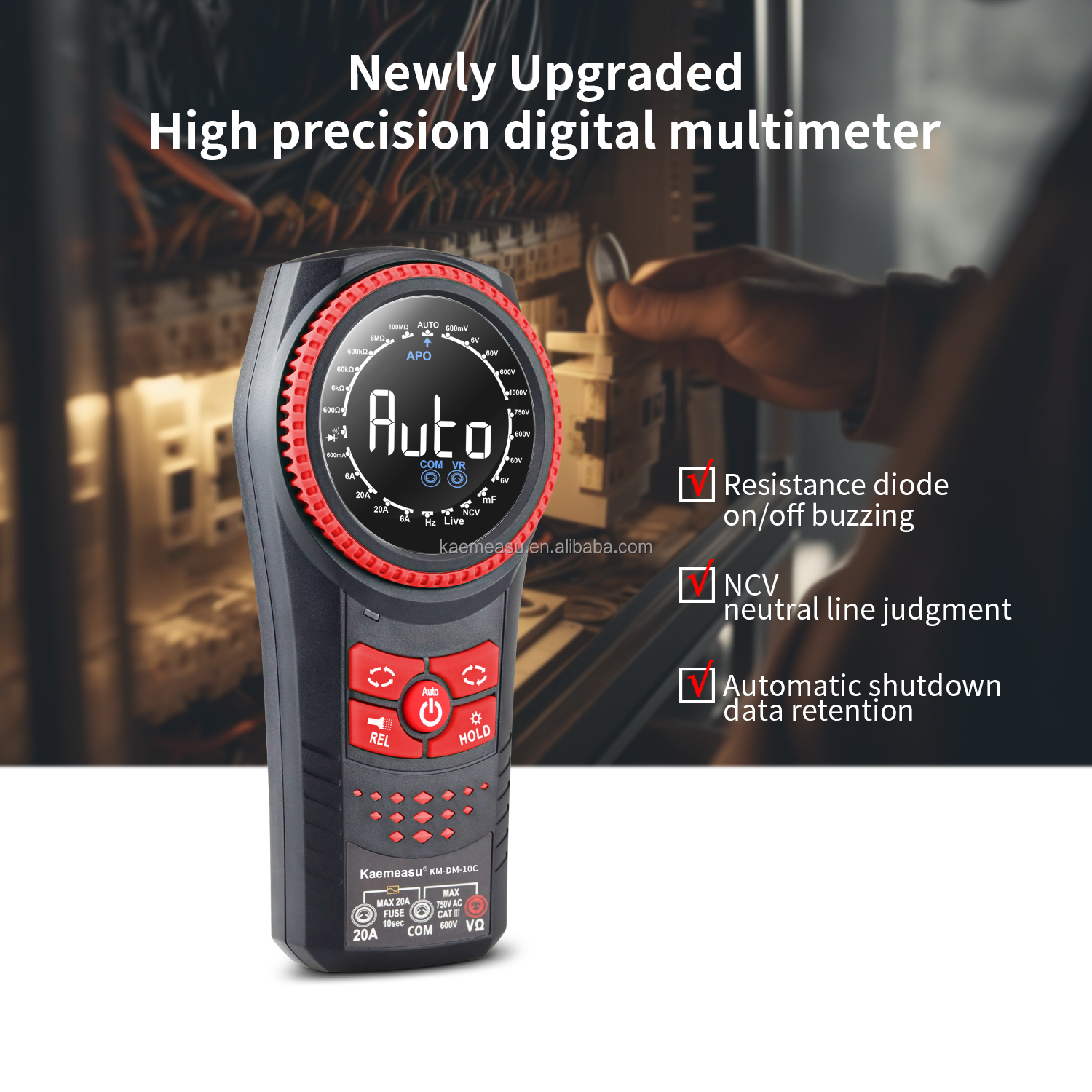 Auto Range Voltage Meters NCV TRMS Diode Test Current Resistance Tester Clamp Meters Multimetro Smart Digital Multimeters