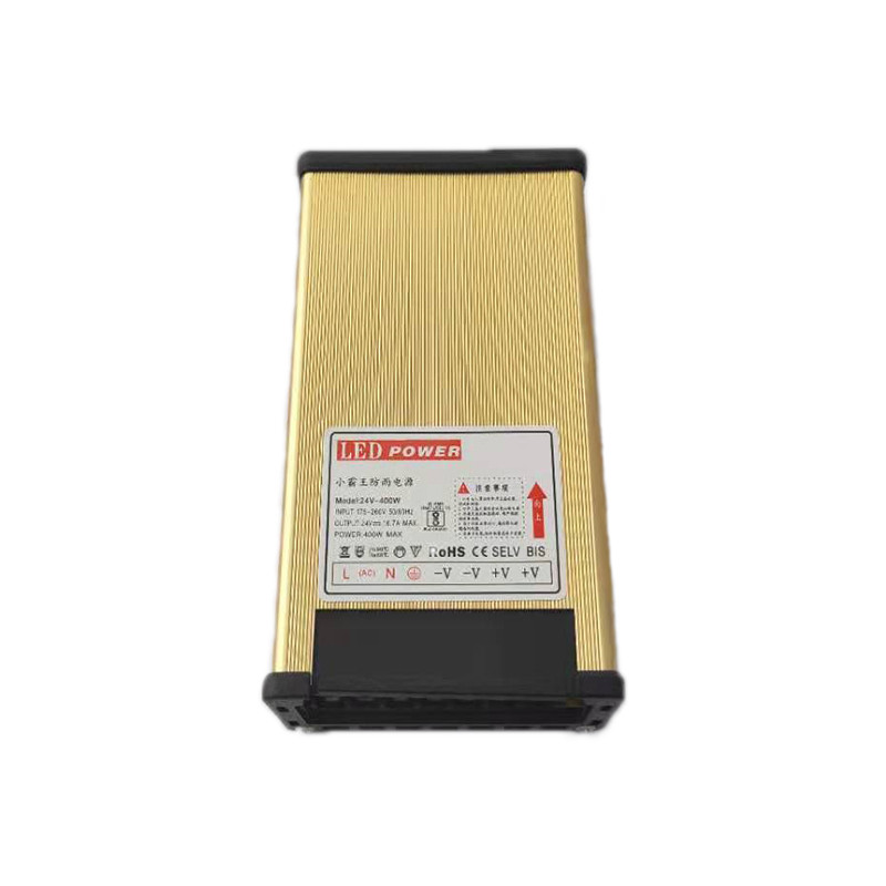 12v 400w rainproof power supply in slim type Golden color LED transformer Adapter for LED Light