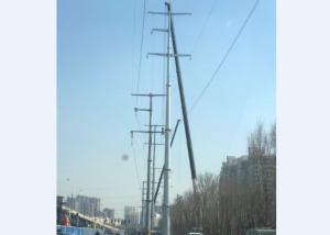 China Galvanized Electric Steel Pole High Strength Meet ASTM A123 HDG Standard wholesale