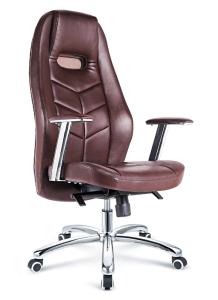 China Dark Brown Executive Leather Desk Chair , Modern Leather Rolling Office Chair wholesale