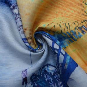 China Textile Digital Printed Viscose Rayon Crepe Blend Fabric wholesale