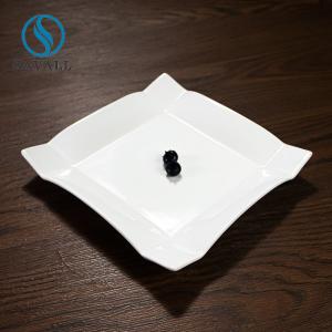 China Square Porcelain Plates White Thicken Anti Scalding Simple Atmosphere wholesale