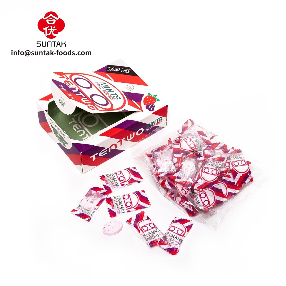 Sugar Free Fruity Mix Berries Flavored Mints Candy Custom shape Candy